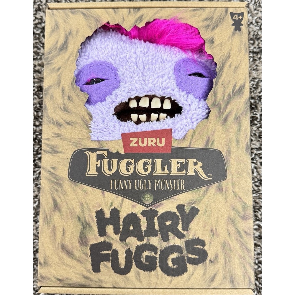 ZURU FUGGLER Hairy Fuggs Squidge Mohawk Plush Funny Ugly Monster NEW